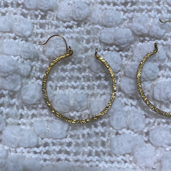 GOLD HOOPS - Picture 2 of 2